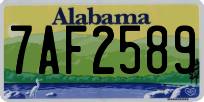 AL license plate 7AF2589
