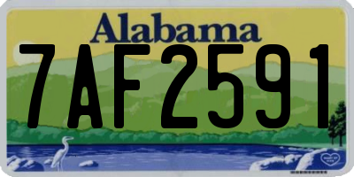 AL license plate 7AF2591