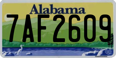 AL license plate 7AF2609