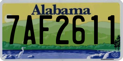 AL license plate 7AF2611