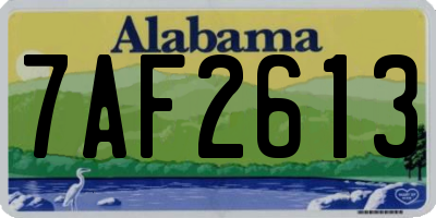 AL license plate 7AF2613