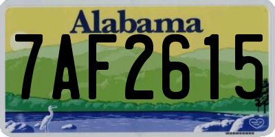AL license plate 7AF2615