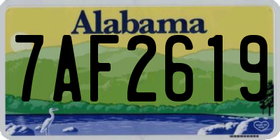 AL license plate 7AF2619
