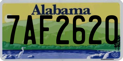 AL license plate 7AF2620