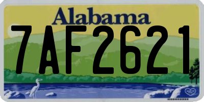 AL license plate 7AF2621