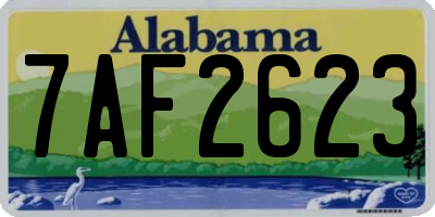 AL license plate 7AF2623