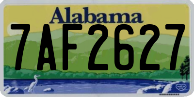 AL license plate 7AF2627