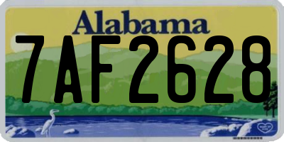 AL license plate 7AF2628