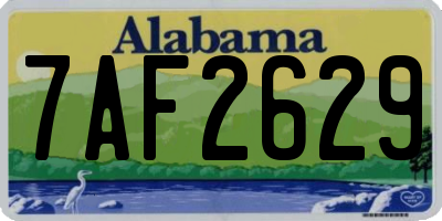 AL license plate 7AF2629