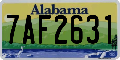 AL license plate 7AF2631