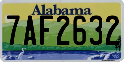 AL license plate 7AF2632