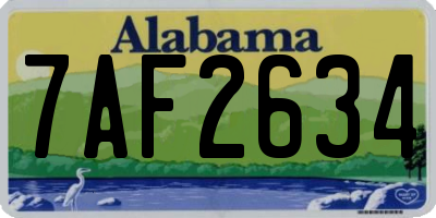 AL license plate 7AF2634