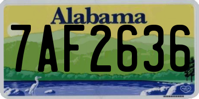 AL license plate 7AF2636