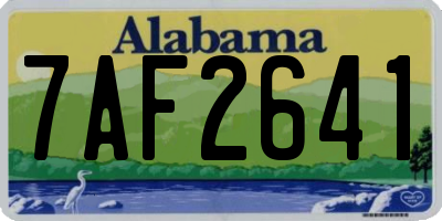 AL license plate 7AF2641
