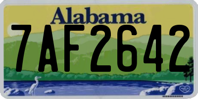 AL license plate 7AF2642