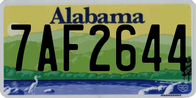 AL license plate 7AF2644