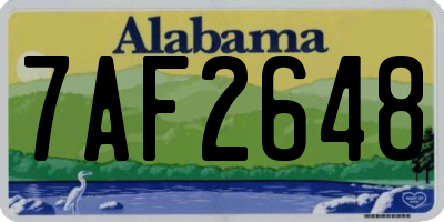 AL license plate 7AF2648