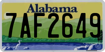 AL license plate 7AF2649