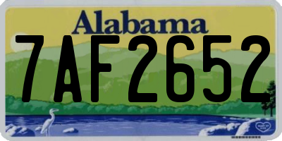 AL license plate 7AF2652