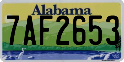 AL license plate 7AF2653