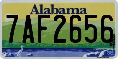 AL license plate 7AF2656