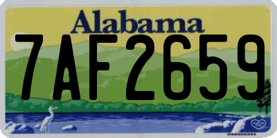 AL license plate 7AF2659