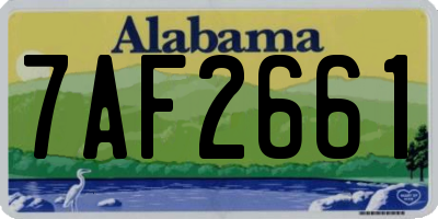 AL license plate 7AF2661