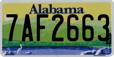 AL license plate 7AF2663