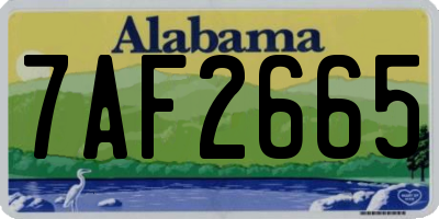 AL license plate 7AF2665