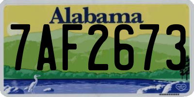 AL license plate 7AF2673