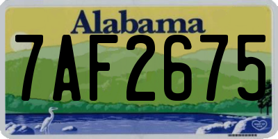AL license plate 7AF2675