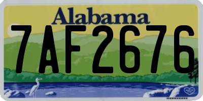 AL license plate 7AF2676