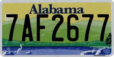 AL license plate 7AF2677