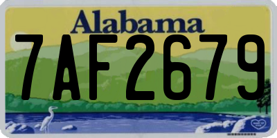 AL license plate 7AF2679