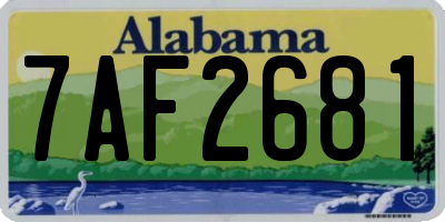 AL license plate 7AF2681