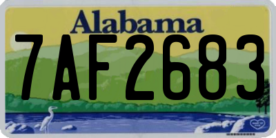 AL license plate 7AF2683