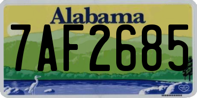 AL license plate 7AF2685