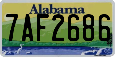 AL license plate 7AF2686