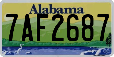 AL license plate 7AF2687