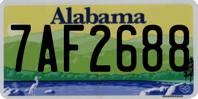 AL license plate 7AF2688