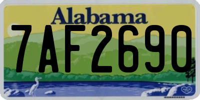 AL license plate 7AF2690