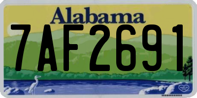 AL license plate 7AF2691