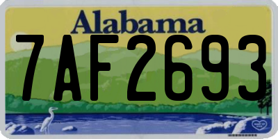AL license plate 7AF2693