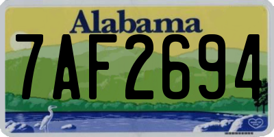 AL license plate 7AF2694
