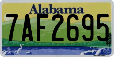 AL license plate 7AF2695