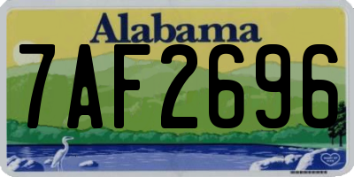 AL license plate 7AF2696