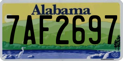 AL license plate 7AF2697
