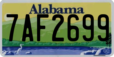 AL license plate 7AF2699