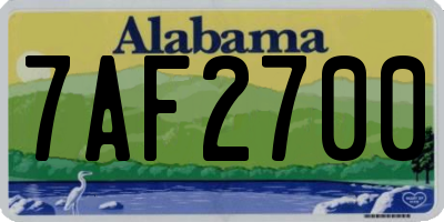 AL license plate 7AF2700