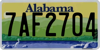 AL license plate 7AF2704